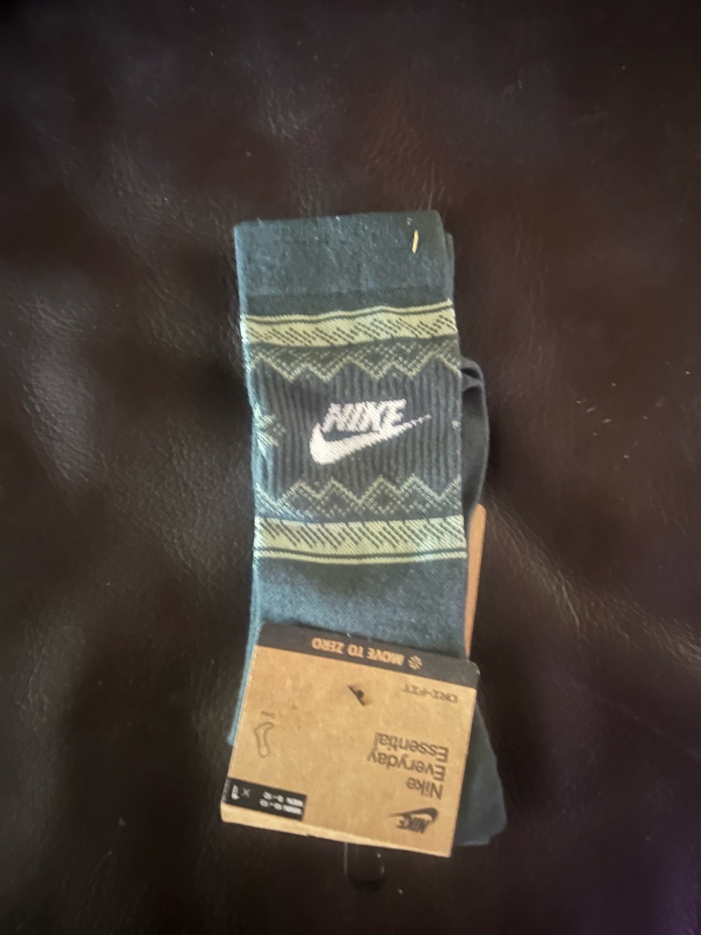 Men’s Nike Everyday Essential Dri-Fit Move To Zero CREW Socks Large Size Green